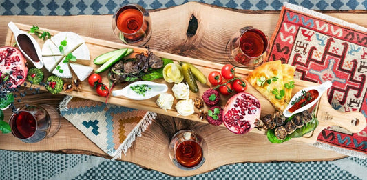 Wilmax Oversized Bamboo Charcuterie Board with Handle | 39.4" x 7.9"