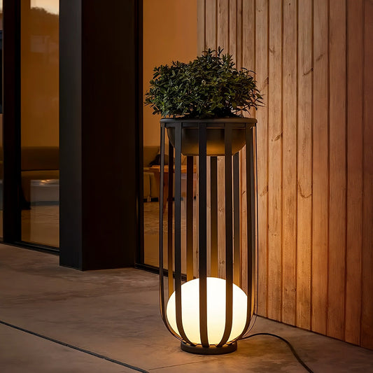 Solar-Powered LED Plant Stand | Outdoor Patio Accent Light