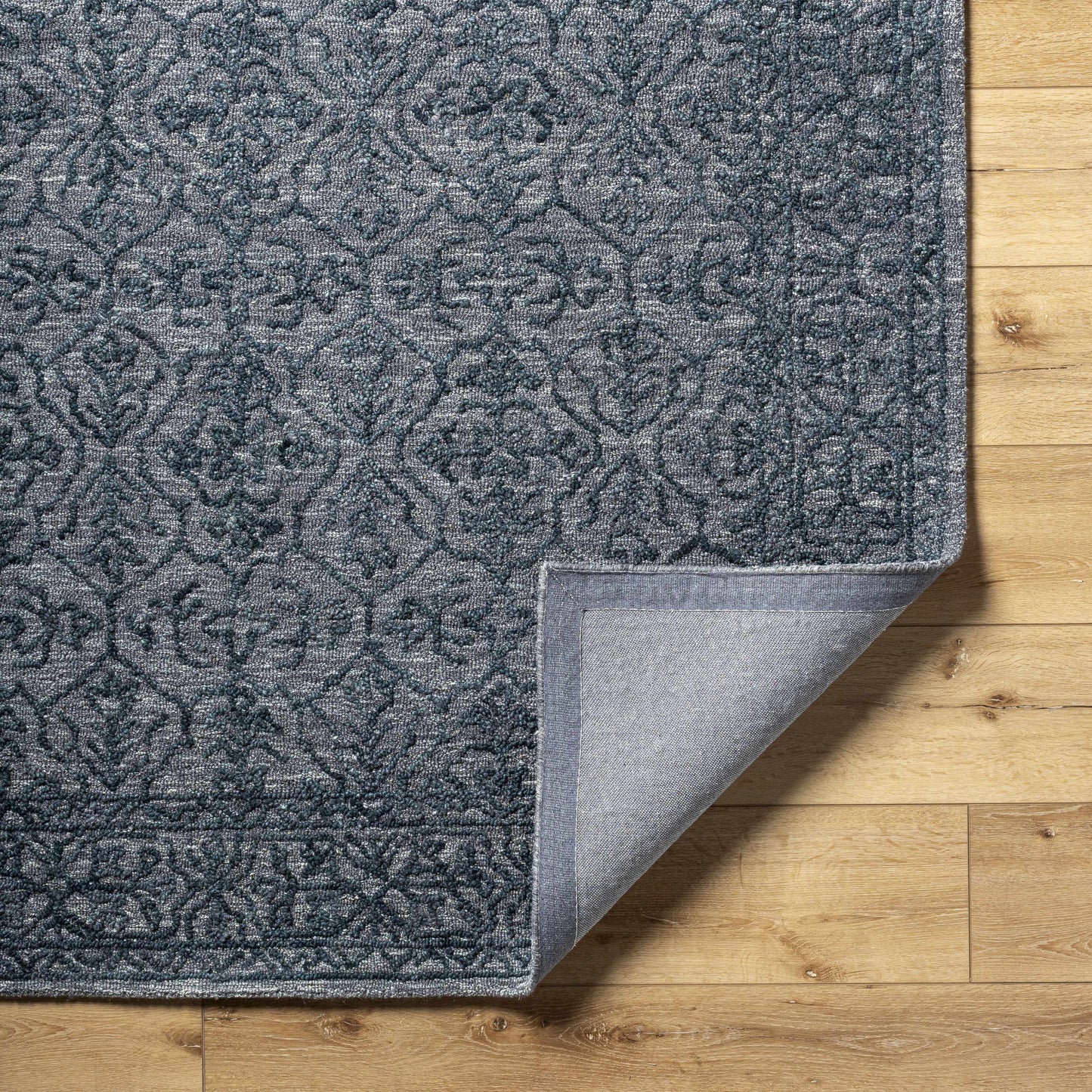 Yadid Black Wool Area Rug-4