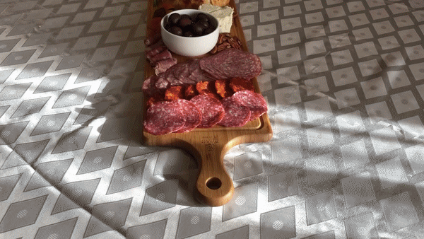 Wilmax Oversized Bamboo Charcuterie Board with Handle | 39.4" x 7.9"