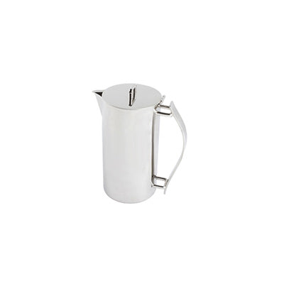Degrenne Newport Coffee Tea Pot 24oz silver-plated stainless steel, Art Deco design, front view