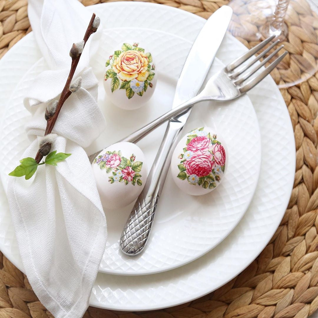 Julia Fine Porcelain Dinnerware Set | 24-Piece for 6 with Flatware