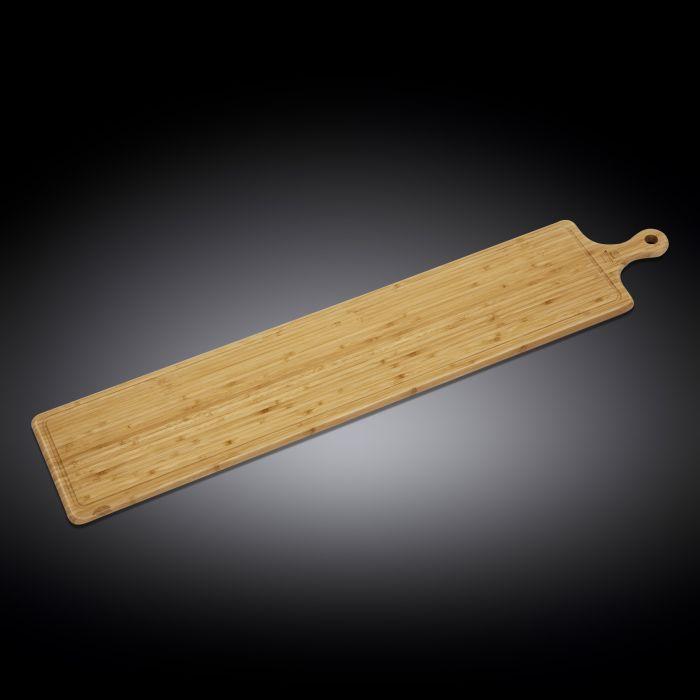 Wilmax Oversized Bamboo Charcuterie Board with Handle | 39.4" x 7.9"