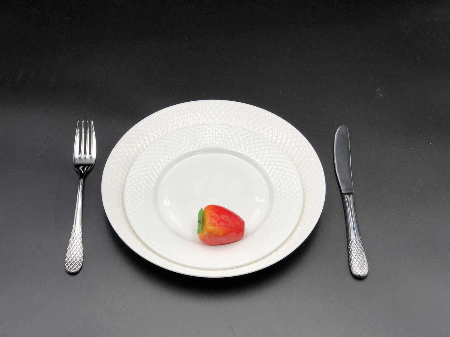 Julia Fine Porcelain Dinnerware Set | 24-Piece for 6 with Flatware