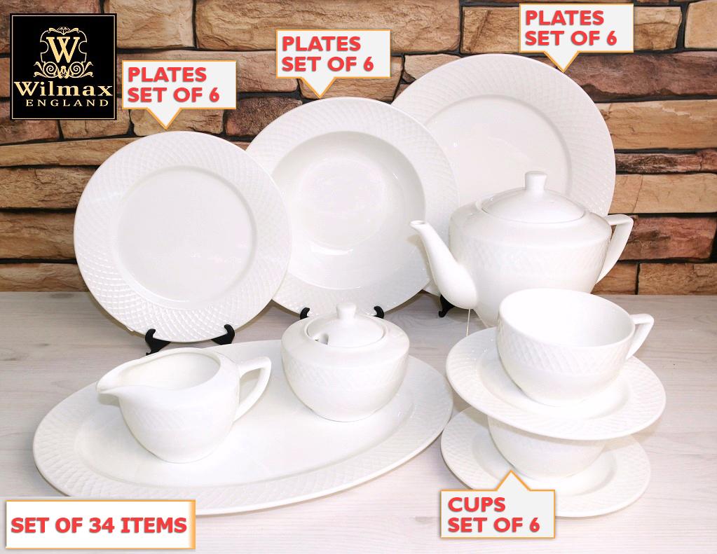 Julia Fine Dining Set | 34-Piece Porcelain Tableware for 6