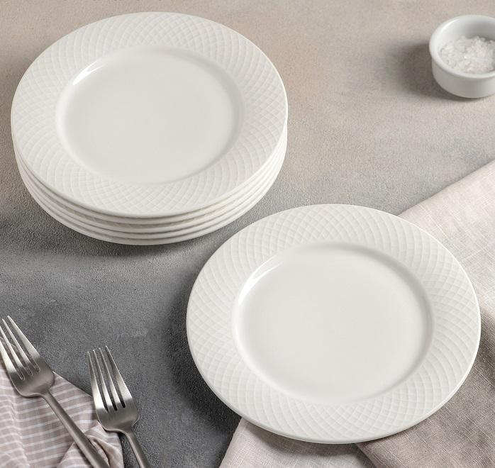Julia Fine Porcelain Dinnerware Set | 24-Piece for 6 with Flatware