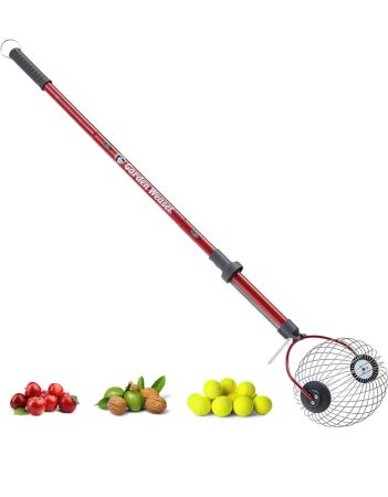 Golf Ball Gatherer, Nut Gatherer, Roller Tool – Yard Pickup Tool for Walnuts, Tennis Balls & Small Items - Large