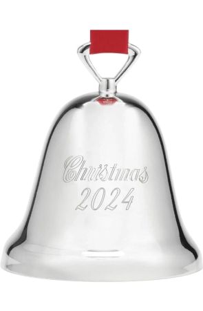 Christmas Bell Ornament Set - Reed & Barton 2024 Silver-Plated – Hanging Décor (2 Pack)