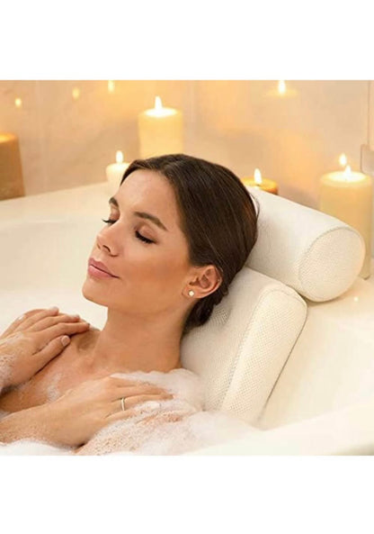 Bathtub Pillow, waterproof with Suction Cups – Comfortable Cushion for Bath, Spa, or Hot Tub