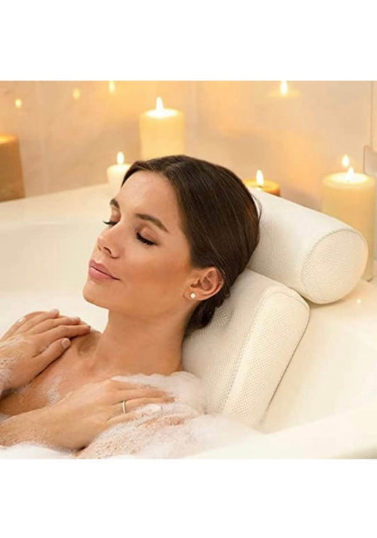 Bathtub Pillow, waterproof with Suction Cups – Comfortable Cushion for Bath, Spa, or Hot Tub