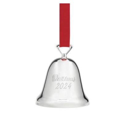 Christmas Bell Ornament Set - Reed & Barton 2024 Silver-Plated – Hanging Décor (2 Pack)