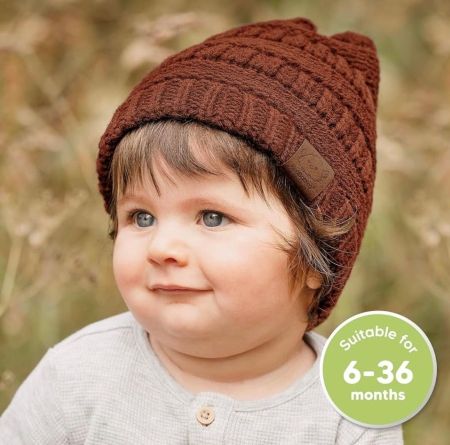 Baby Cap & Beanie Set (3-Pack) – Soft Winter Hats for Infants & Toddlers 6–36 Months