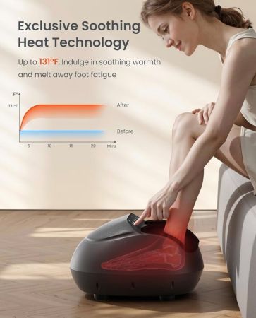 Foot Massager Machine, 2026 Upgraded Shiatsu Foot Massager with Heat, FSA Eligible HSA Store Eligible, Plantar Fasciitis Massager, Birthday Gifts for Women Mom Men Dad, Fits Up to Size 13