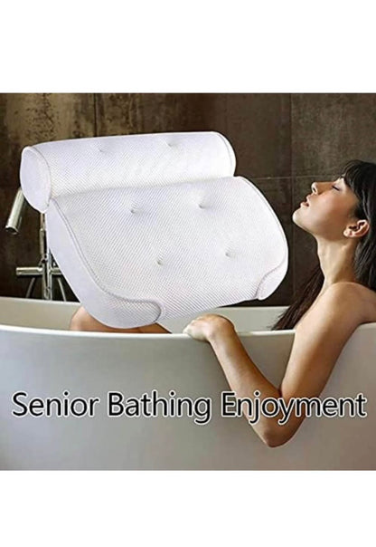 Bathtub Pillow, waterproof with Suction Cups – Comfortable Cushion for Bath, Spa, or Hot Tub