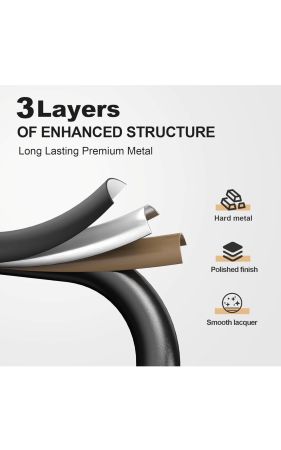 Ladder - 4-Step Foldable Ladder for Adults, Wide Anti-Slip Pedals with Cushioned Handle, 330 lb Capacity, Black