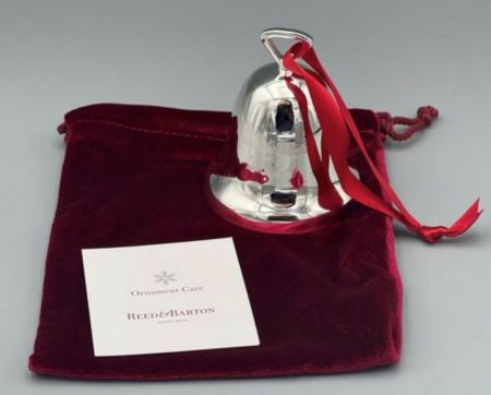 Christmas Bell Ornament Set - Reed & Barton 2024 Silver-Plated – Hanging Décor (2 Pack)