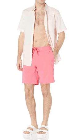 Swim Suite, Men’s Swim Board Short, Fashionable, Pink, XL