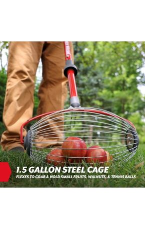 Golf Ball Gatherer, Nut Gatherer, Roller Tool – Yard Pickup Tool for Walnuts, Tennis Balls & Small Items - Large