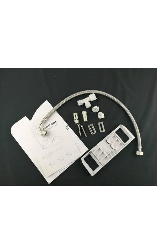 Non-Electric Bidet Toilet Seat | Elongated, Soft-Close, Dual Nozzle – White