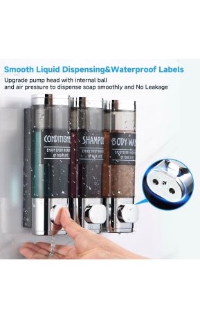 Shower Dispenser -3 Chamber– Wall-Mounted No-Drill Soap & Shampoo Holder (Chrome) Sent from my iPhone