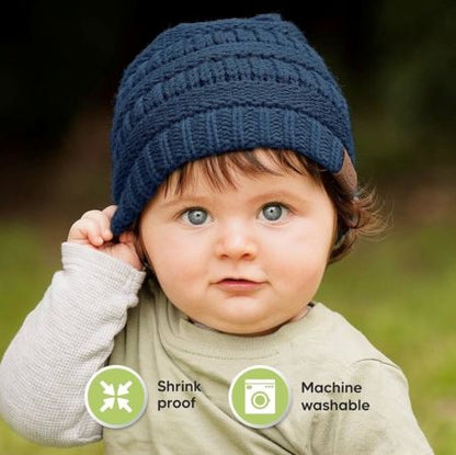 Baby Cap & Beanie Set (3-Pack) – Soft Winter Hats for Infants & Toddlers 6–36 Months