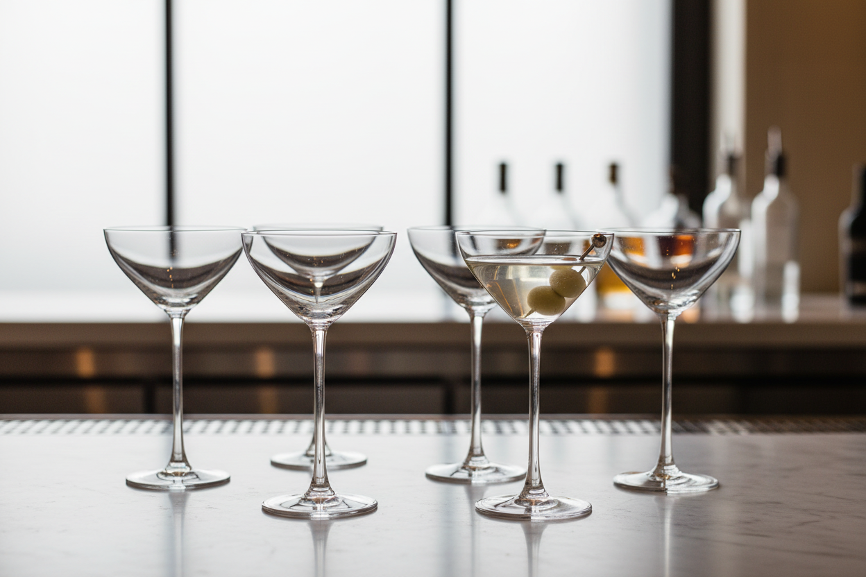Wilmax Ritual Coupe Martini Glasses 3.5 Oz | Set of 6 | Crystal Clear Glassware