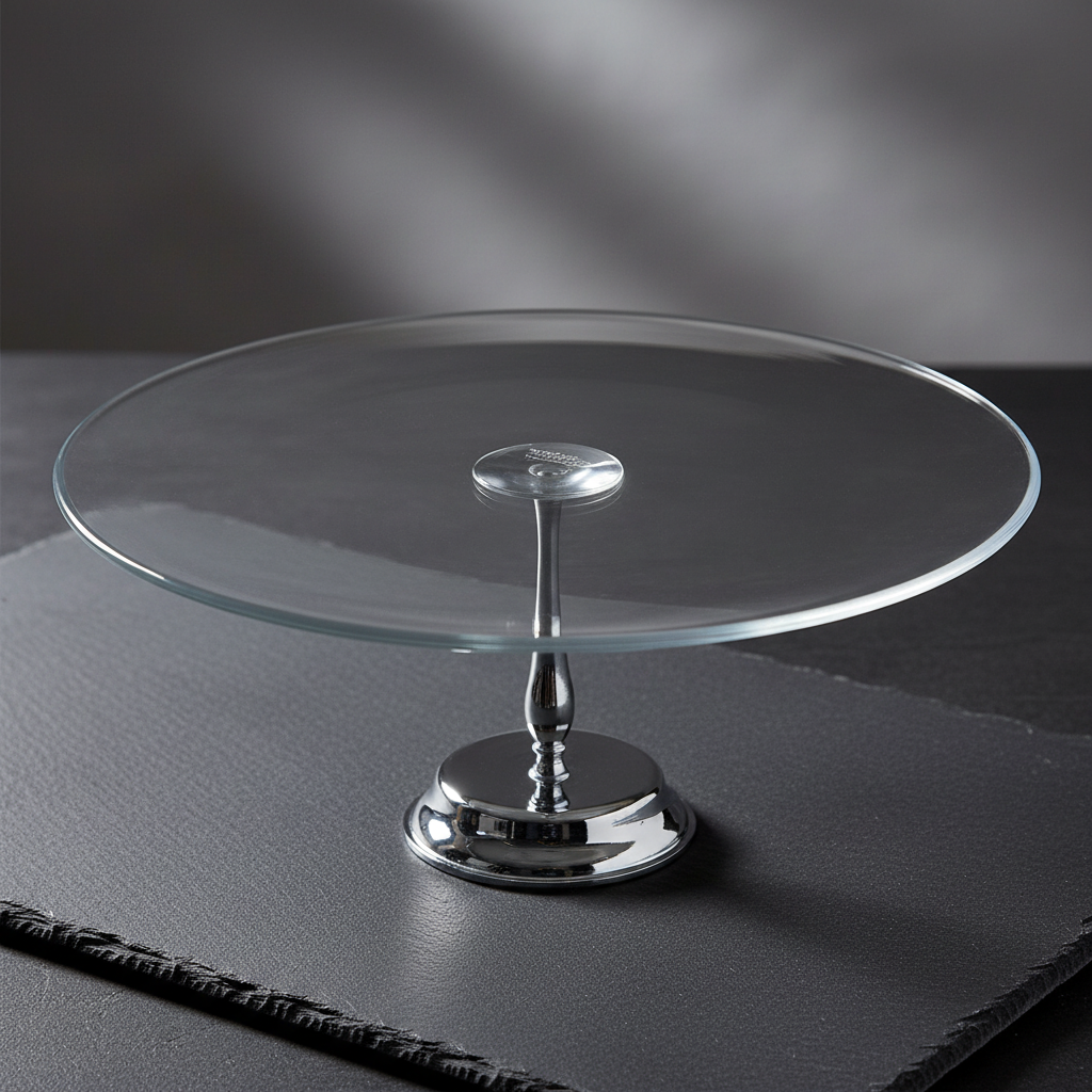 Mepra Italian Glass Cake Stand with Pedestal Base | 12.75"