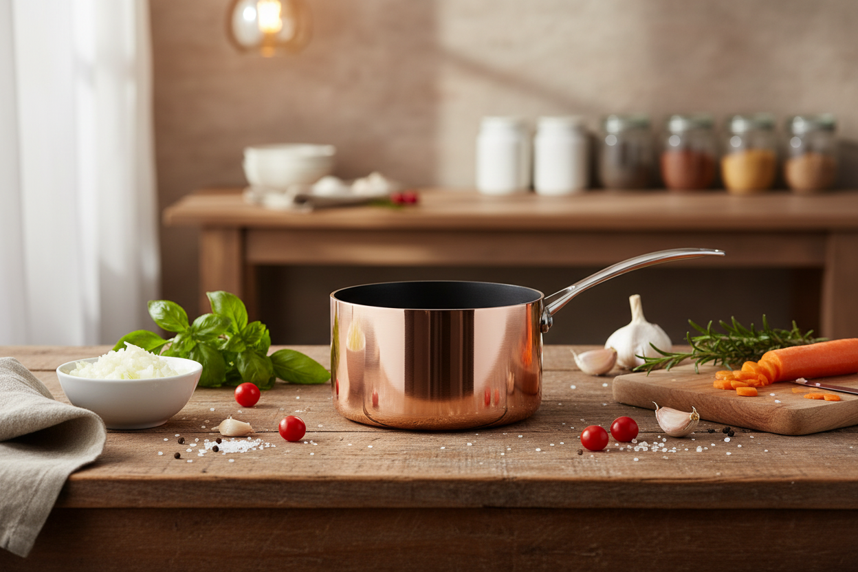 Mepra Casserole 1 Handle 16cm | 1.7L Tri-Ply Stainless Steel | Italian Cookware