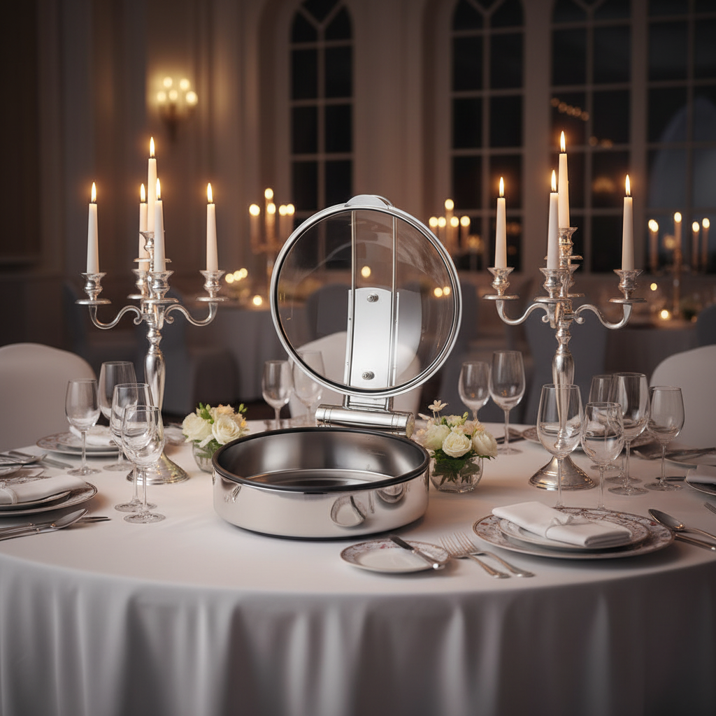 Degrenne Evento Mirror Finish Chafing Dish | 14" Professional Buffet Serveware