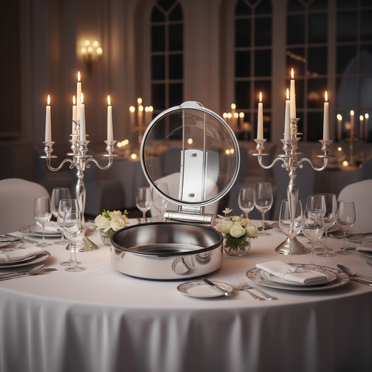 Degrenne Evento Mirror Finish Chafing Dish | 14" Professional Buffet Serveware