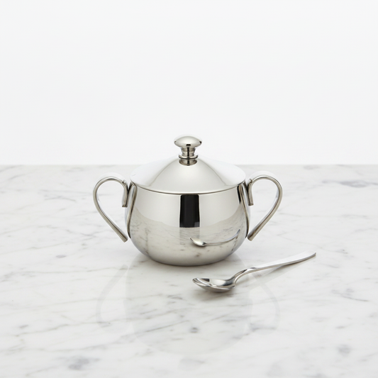 Mepra Sugar Bowl with Lid | Italian 18/10 Stainless Steel | High Polish