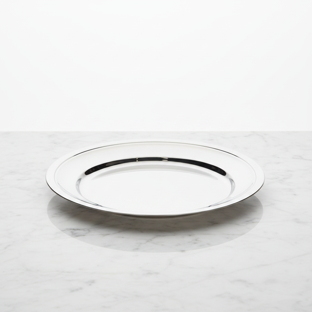 Mepra Round Serving Plate with Reinforced Edge | Italian 18/10 Stainless Steel | 13¾"