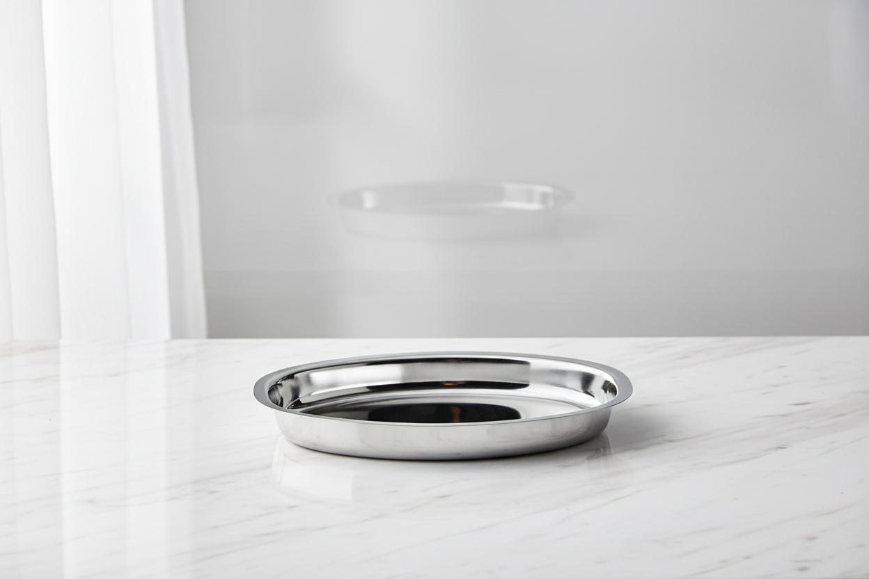 Mepra Oval Gratin-Gastronomy Tray | Italian 18/10 Stainless Steel | 13¾" x 9⅞"