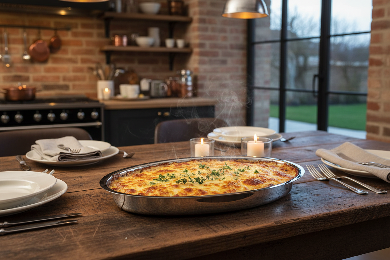 Mepra Oval Gratin-Gastronomy Tray | Italian 18/10 Stainless Steel | 13¾" x 9⅞"