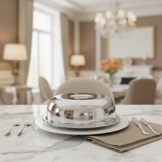 Mepra Stainless Steel Plate Cloche 10.5" | Italian Fine Dining Serveware