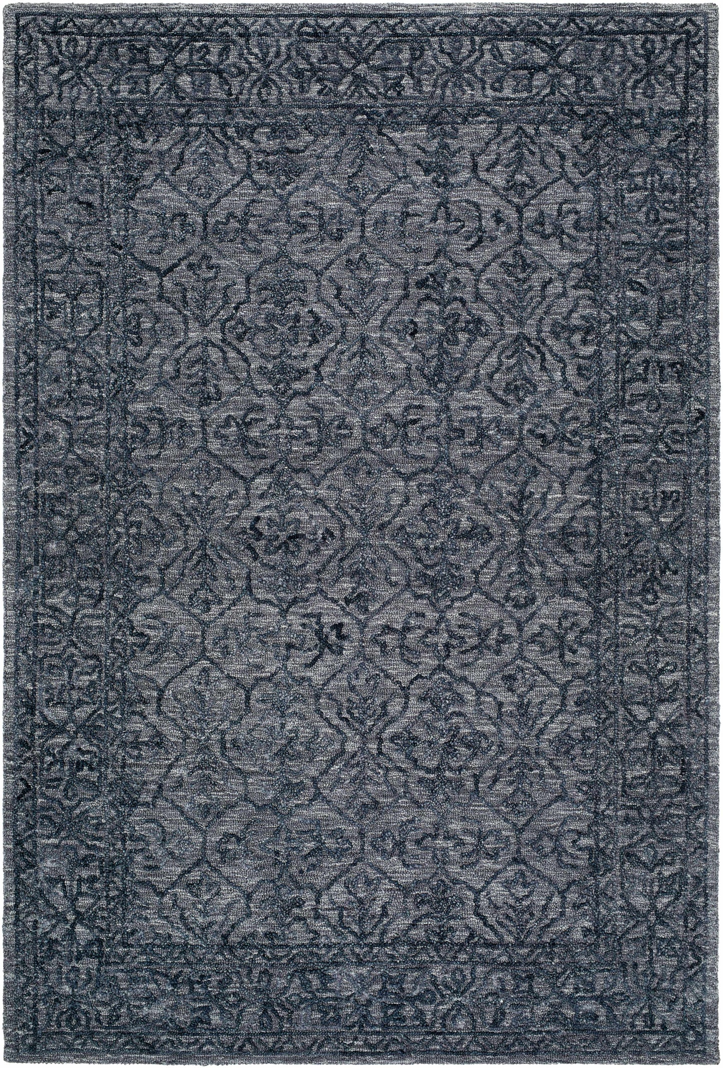 Yadid Black Wool Area Rug-1