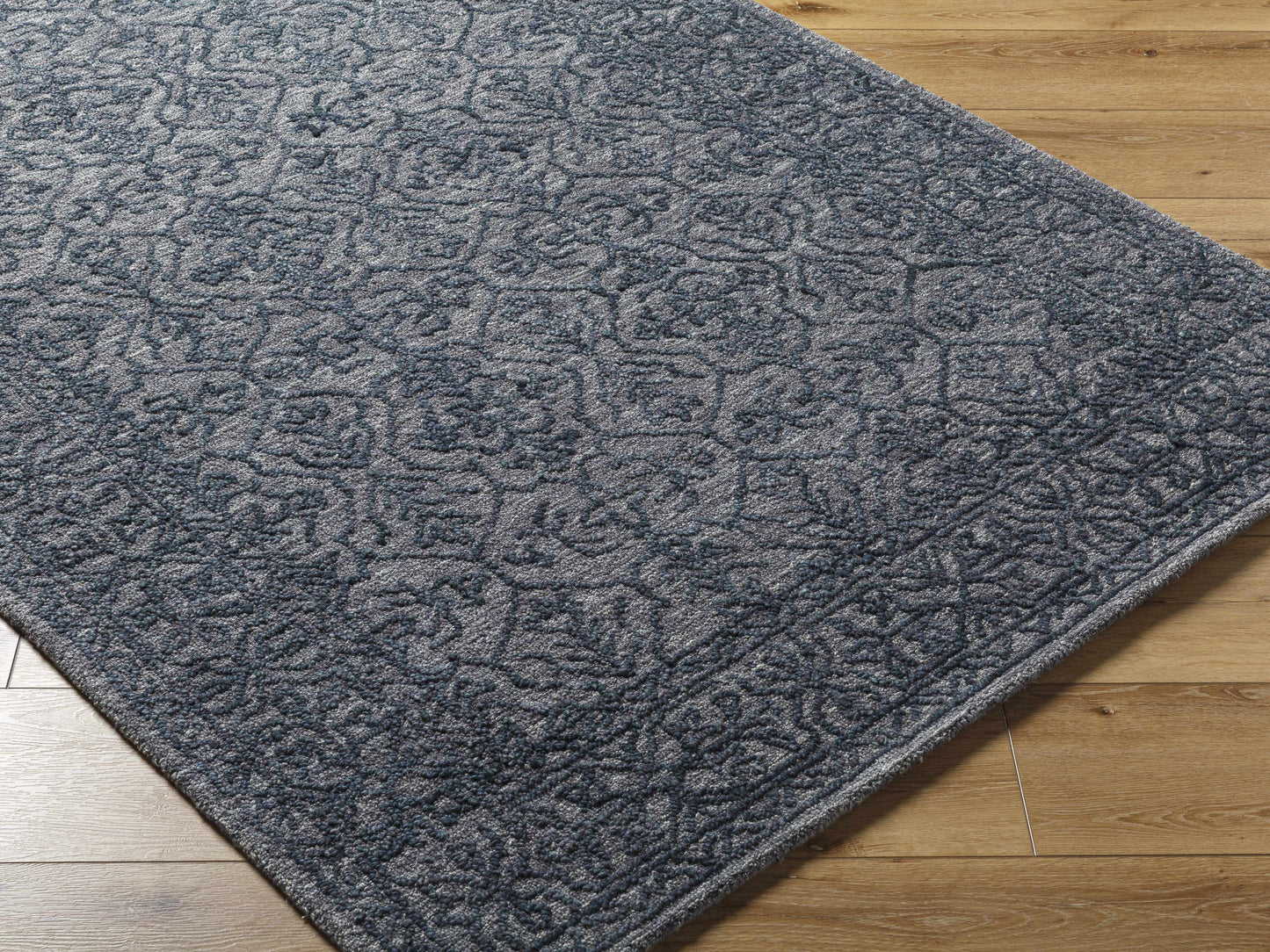 Yadid Black Wool Area Rug-2