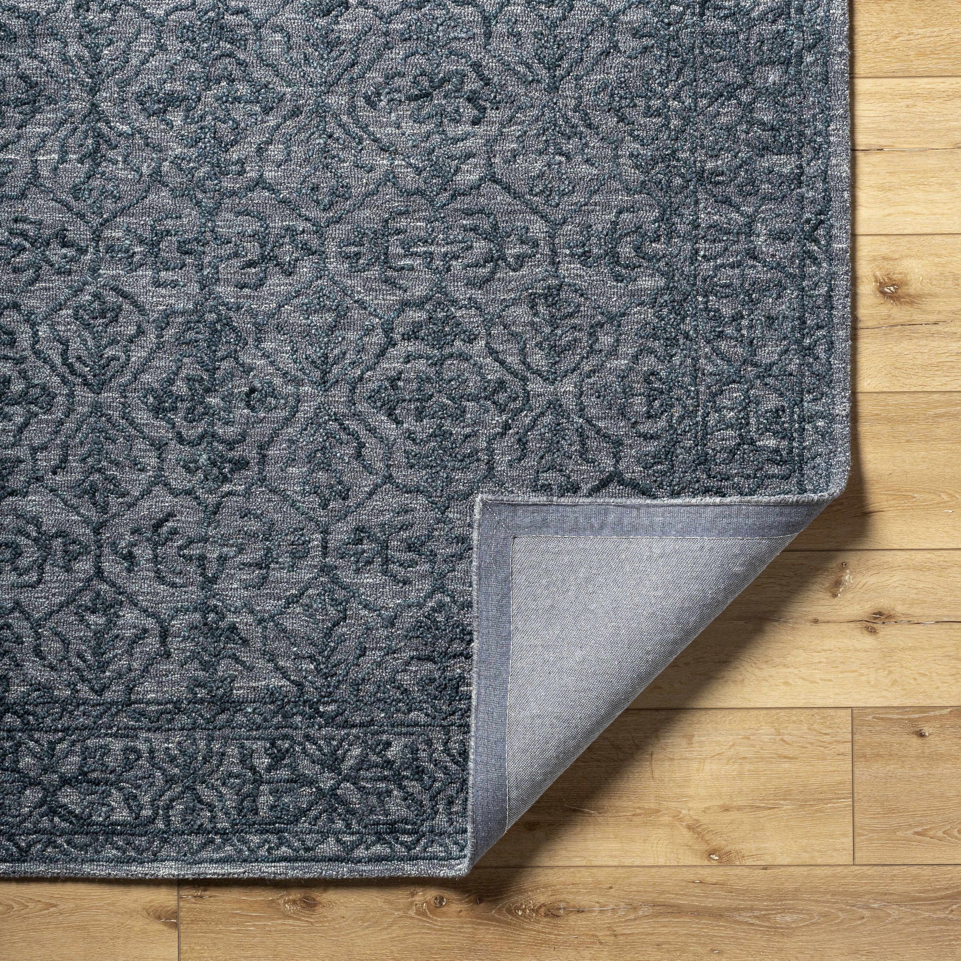 Yadid Black Wool Area Rug-4