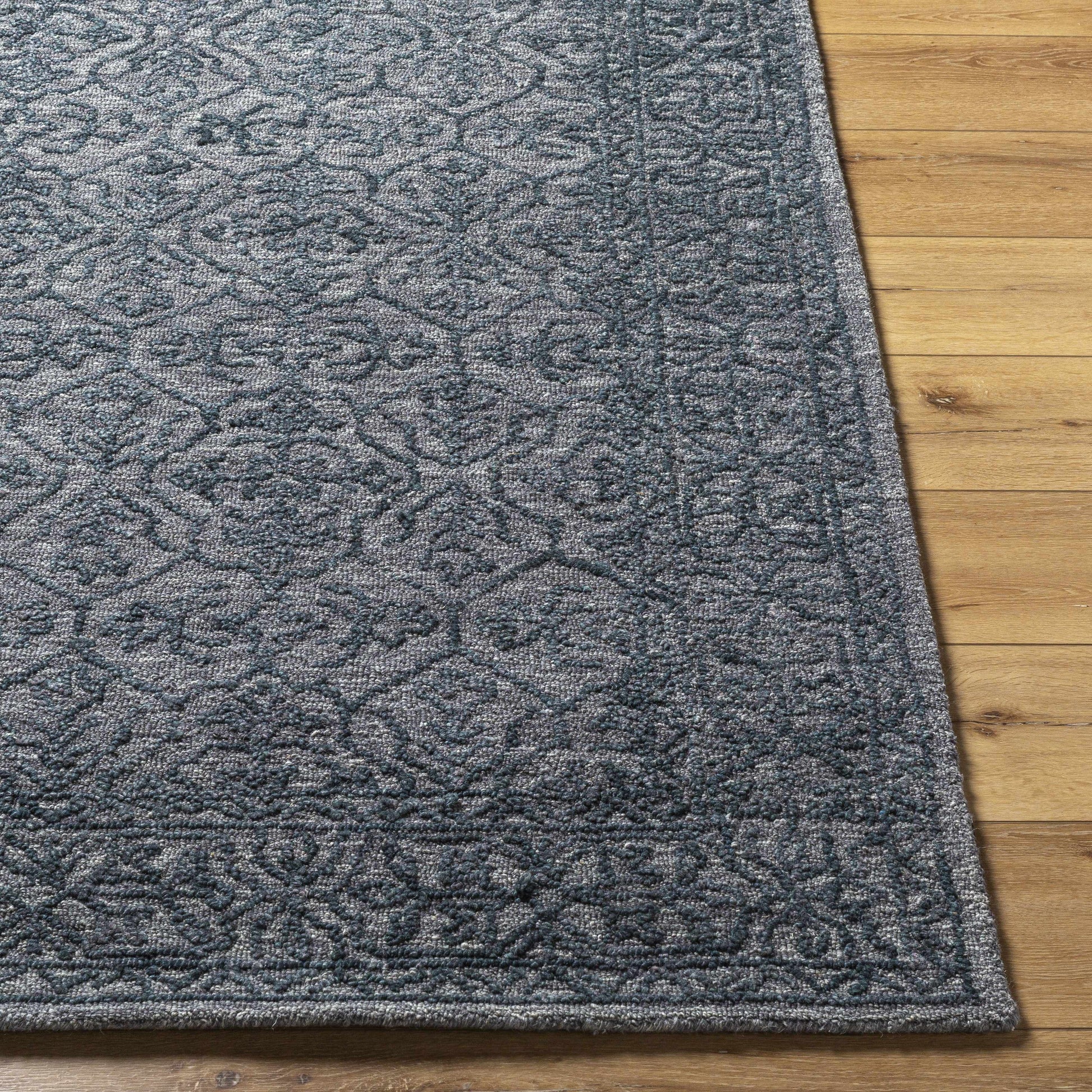 Yadid Black Wool Area Rug-3